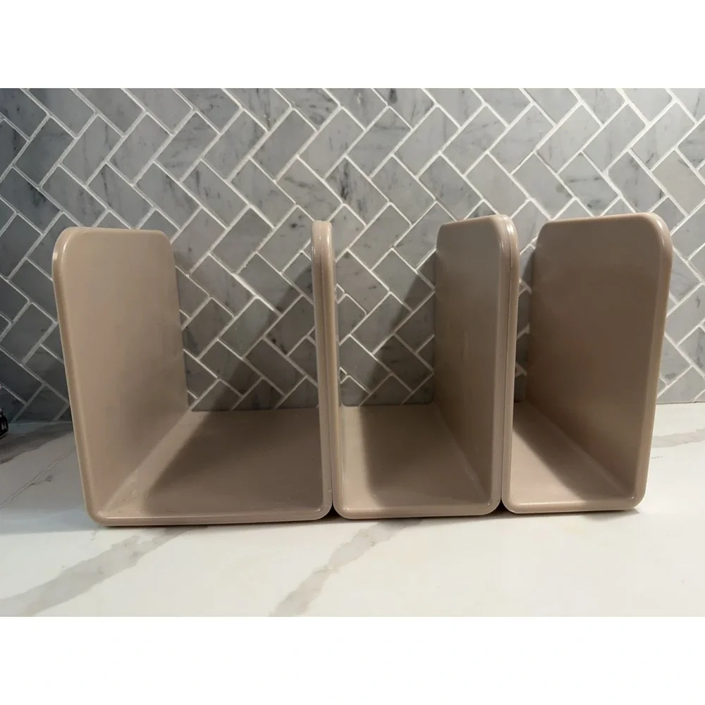 Caraway Set Of 3 Magnetic Pot Pan Lid Holder Organizer Storage Dividers Beige